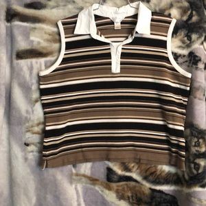 Cj Banks Womans Size XL Brown Formal/Casual Tee